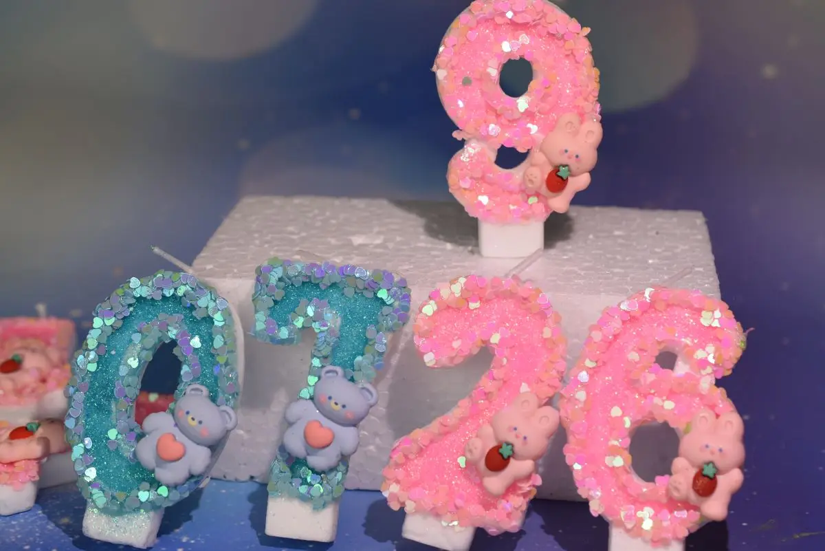 Розовый кролик синий медведь детский душ Милая принцесса 1 2 3 4 5 6 7 8 9 с днем