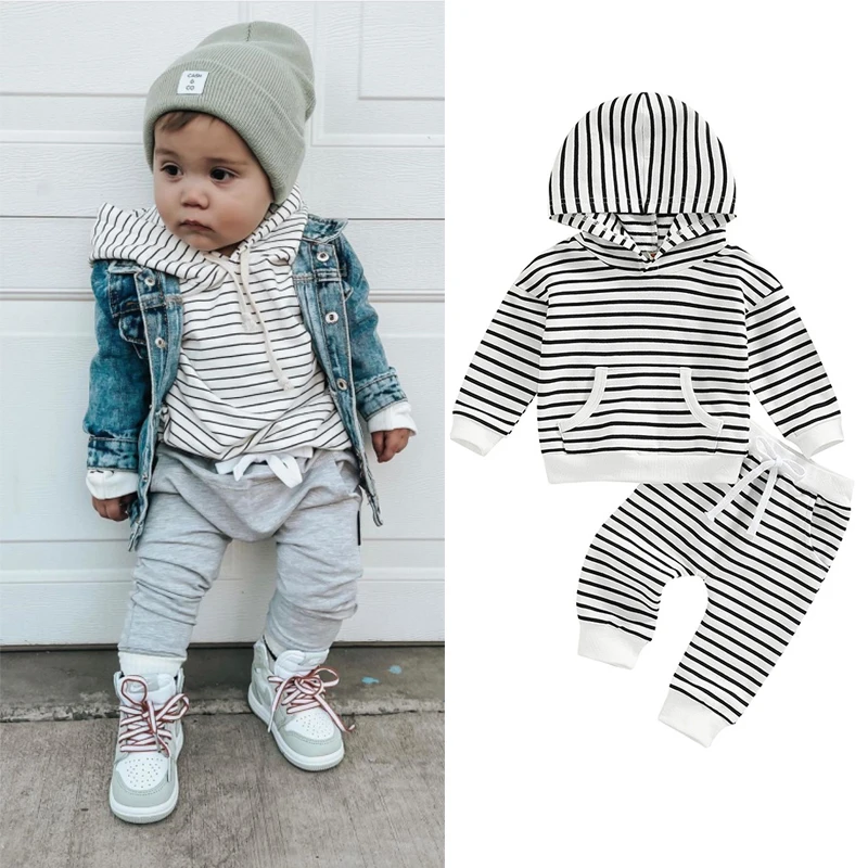 

Осенне-зимняя спортивная одежда для маленьких девочек и мальчиков, пуловер, толстовка с капюшоном и штаны на шнуровке, повседневный комплект одежды