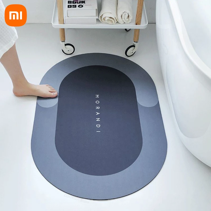Коврик для ванной Xiaomi впитывающий нескользящий Быстросохнущий ковер с диатомом