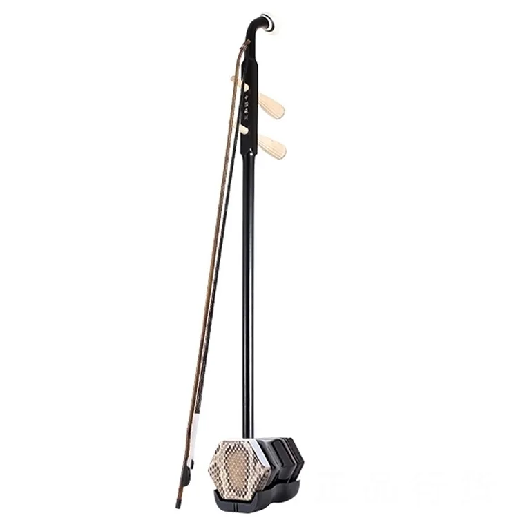 

Solidwood Erhu Instrument Chinese 2-String Violin Fiddle Stringed Erhu for Beginner China Traditional W/ Strings Erhu Mute