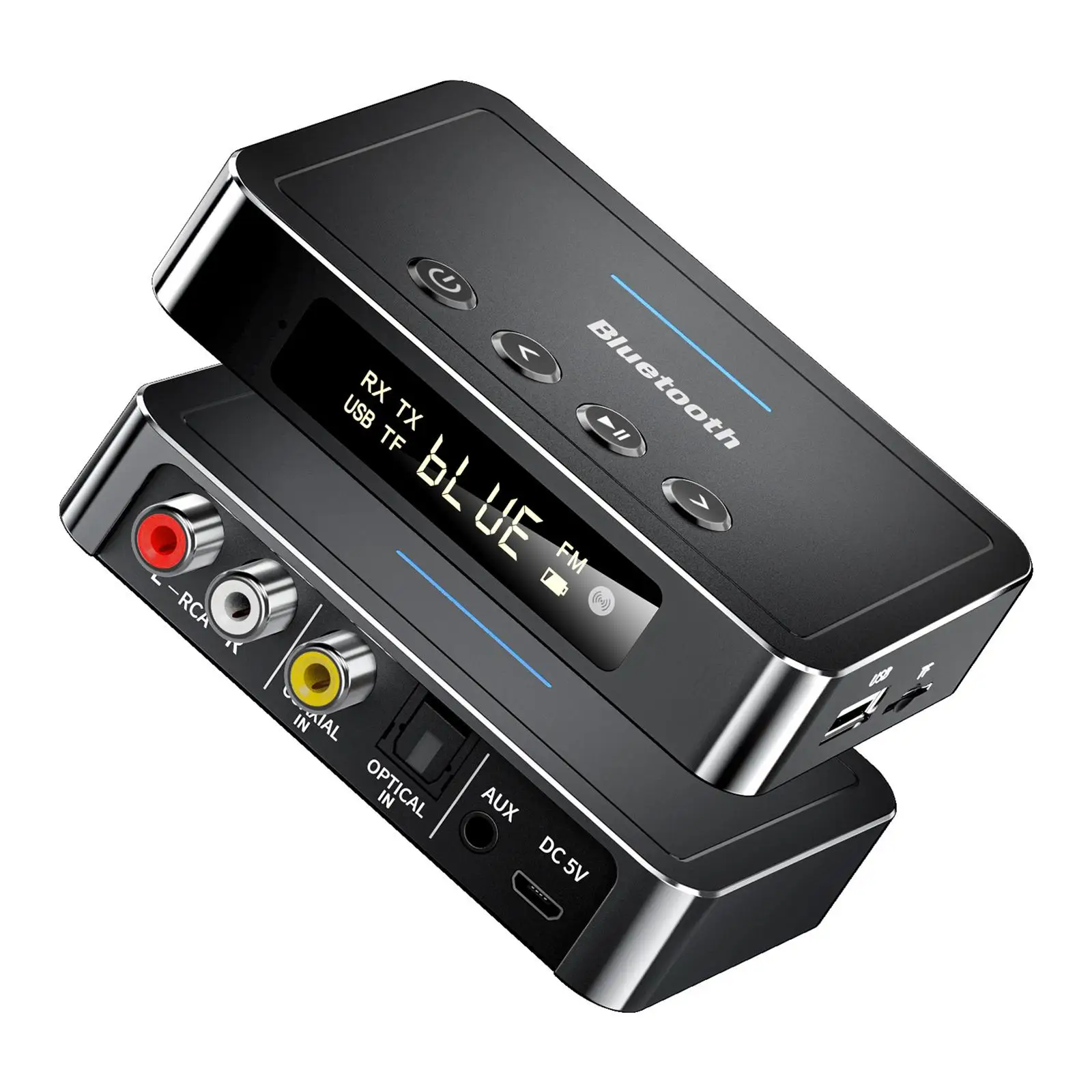 

Bluetooth 5.0 Receiver Optical Coaxial FM Audio Adapter for PC Headphones Speaker Long Range Handsfree Call