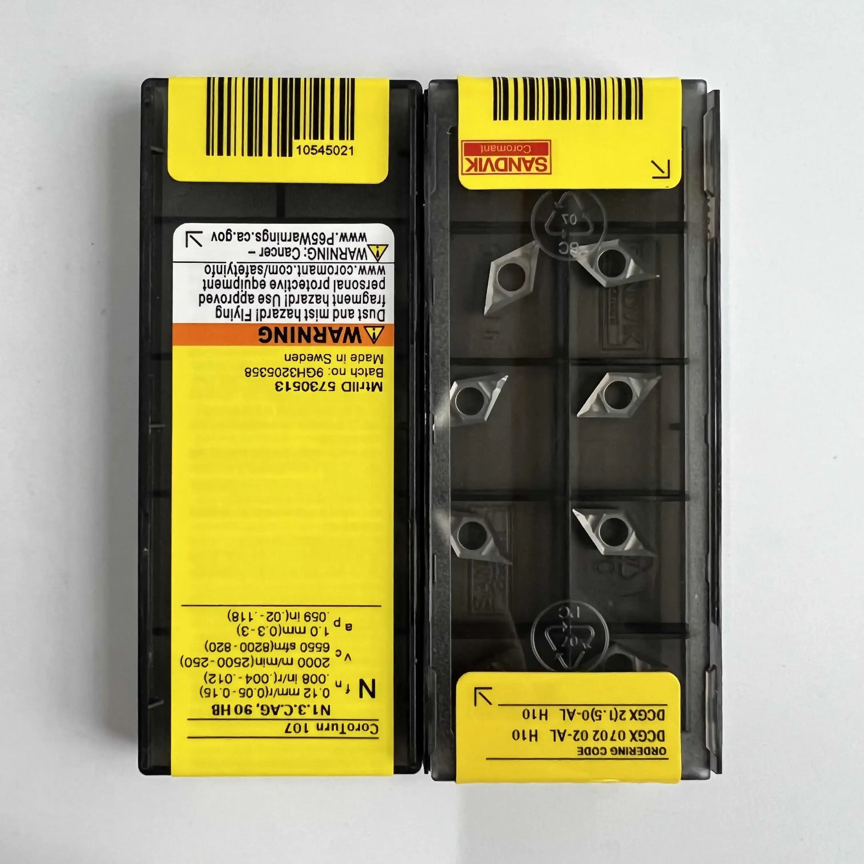 Оригинальное лезвие DCGX 070202 -AL H10 / Лезвие с ЧПУ из твердого сплава 10 шт.