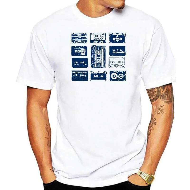 

Hood Ornaments Cassette Tapes - Music 80s Oldschool - Mens Cotton T-Shirt