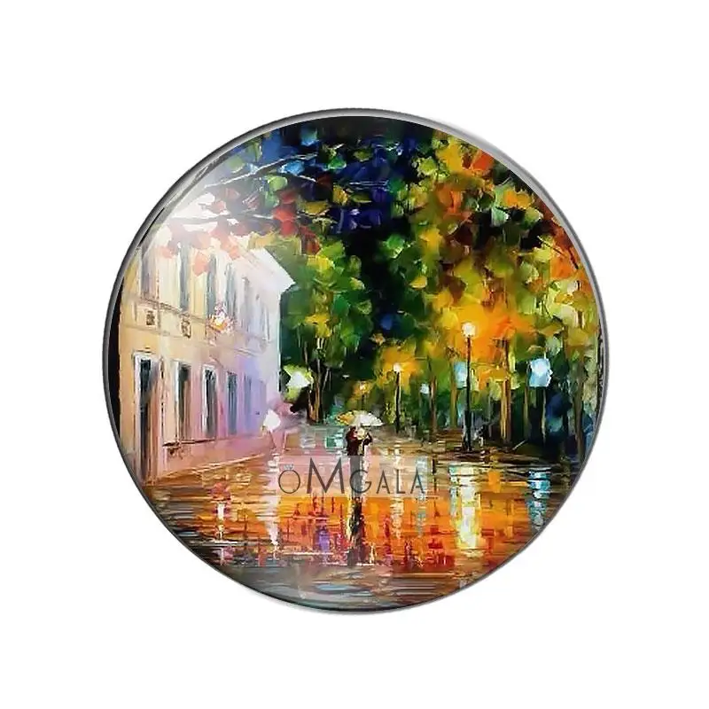 

Круглые стеклянные кабошоны OMGALA 10 шт.