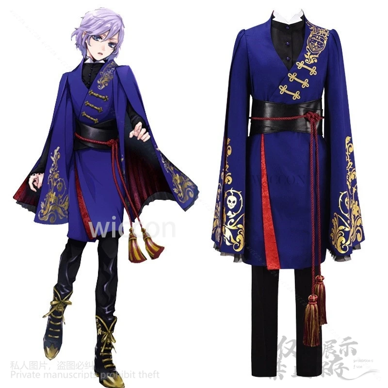 Аниме игра Twisted Wonderland Snow Whitee косплей костюм Epel Felmier кимоно фиолетовое платье