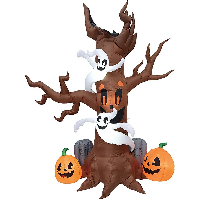 

Хэллоуин Надувное страшное дерево привидение тыква украшение встроенные фонари наружная крытая надувная модель