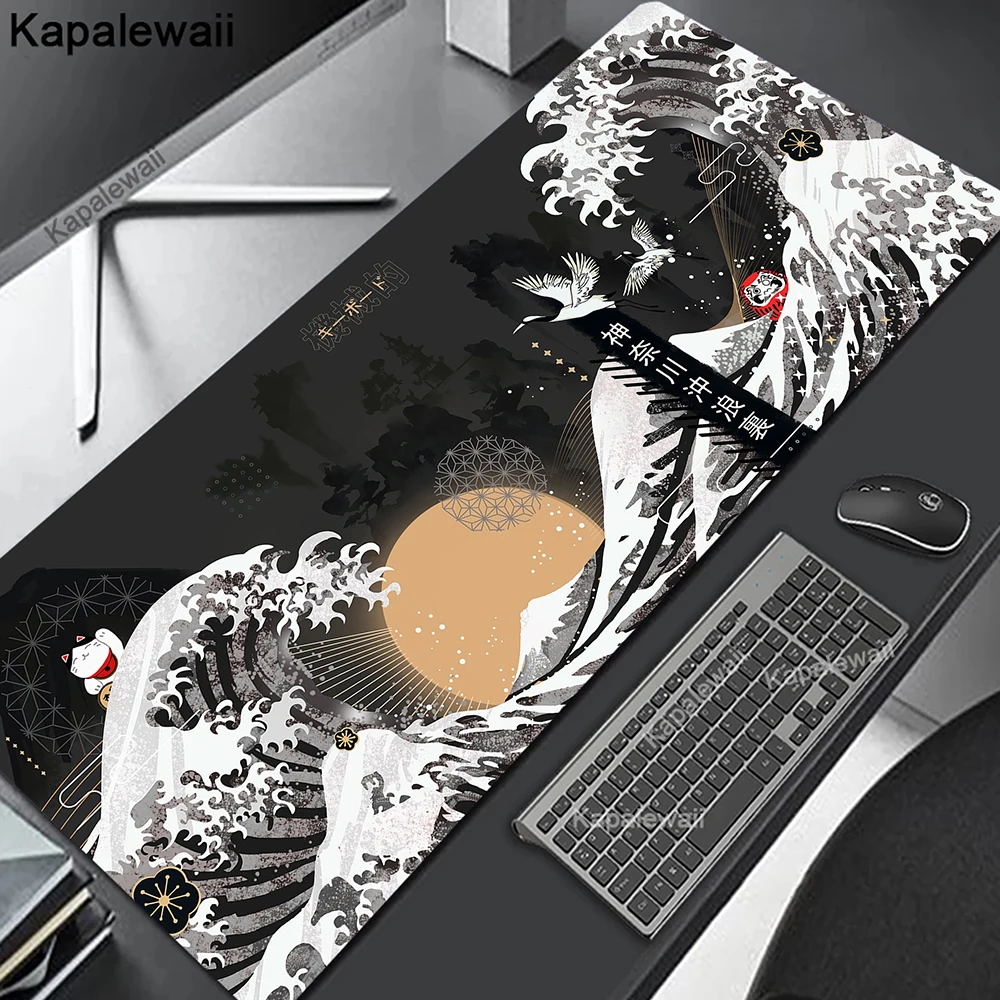 

Japanese Great Wave Off 900x400mm Mouse Pad Computer Laptop Anime Keyboard Mouse Mat XXL Large Gaming Mousepad Keyboard Desk Mat