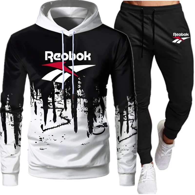 Men's Fashiom Winter Couple Hoodie Sets Sportswear Sweatshirt and Sweatpant Casual Tracksuit  Streetwear Pullover Hooded Clothes
