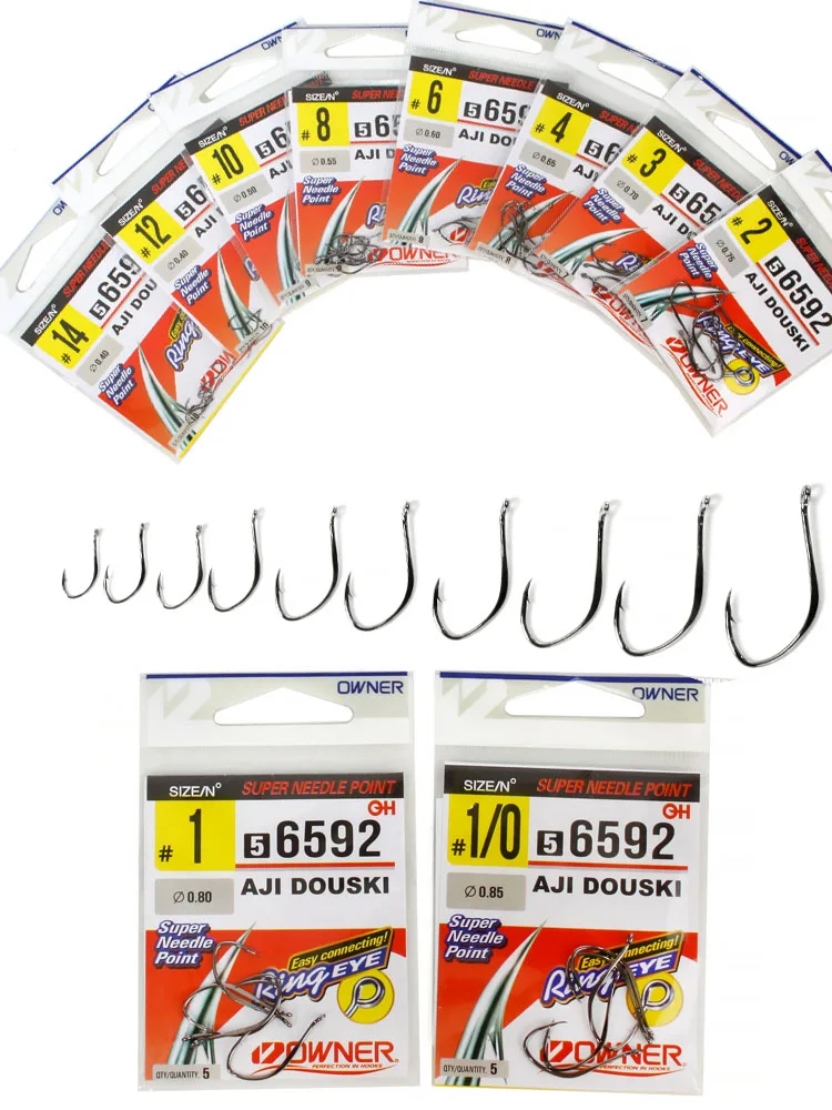 56592 рыболовные крючки AJI DOUSKI Sharpen Круглый рыболовный одиночный крючок Япония для