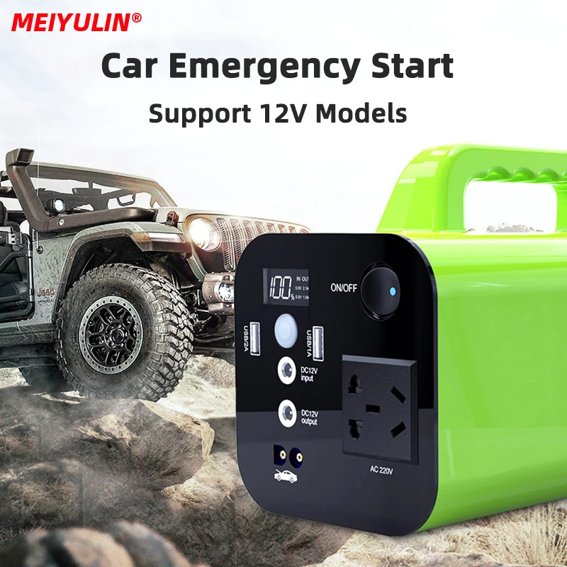 

118000mAh Portable Solar Generator Emergency Power Supply Station 300W Home Spare Battery Powerbank Car Jump Starter For Camping