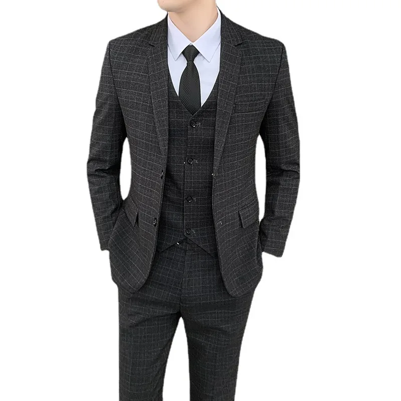 Женский (костюм + жилет брюки) деловой костюм-тройка в британском стиле Модный