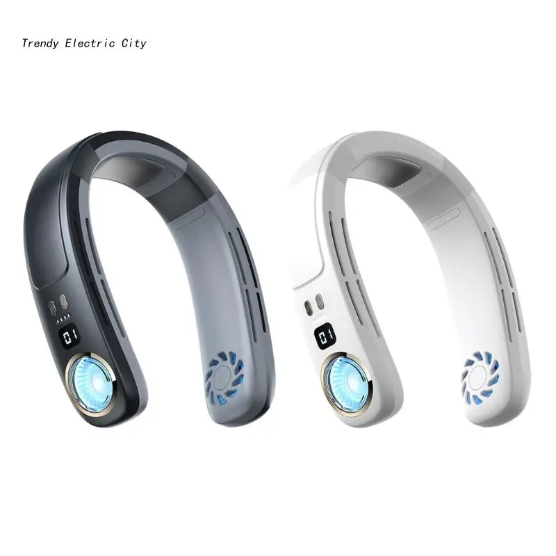 

R9CD портативный шейный вентилятор, подвесные вентиляторы, портативный кондиционер, перезаряжаемый вентилятор, безлистные подвесные вентиляторы для спорта на открытом воздухе, лето