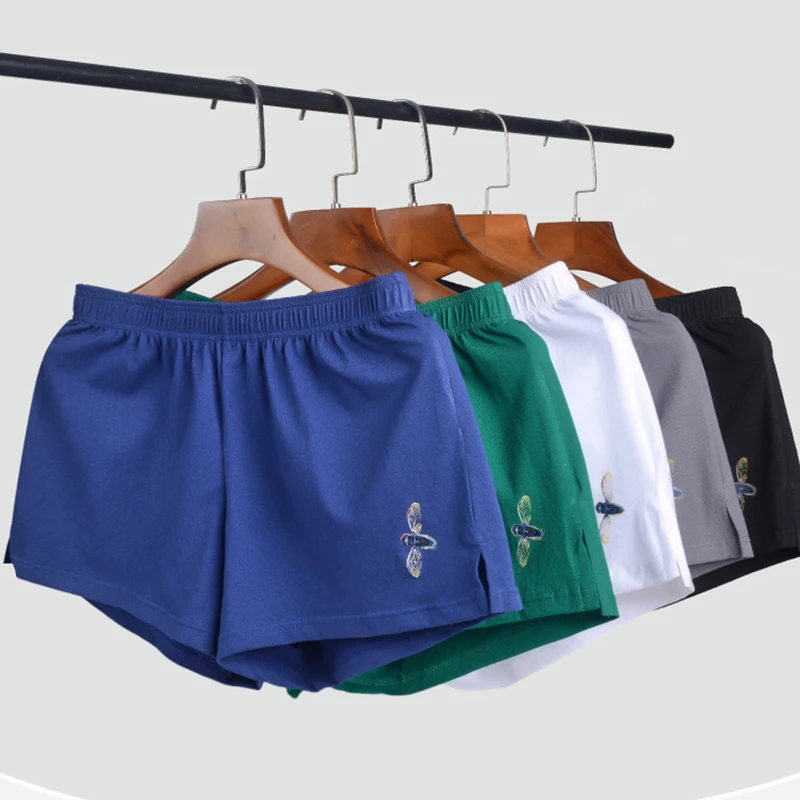 3PCS/Sets Mens Underwear Boxers Shorts Casual 100%Cotton Sleep Underpants Quality Loose Solid Color Homewear Arrow Panties