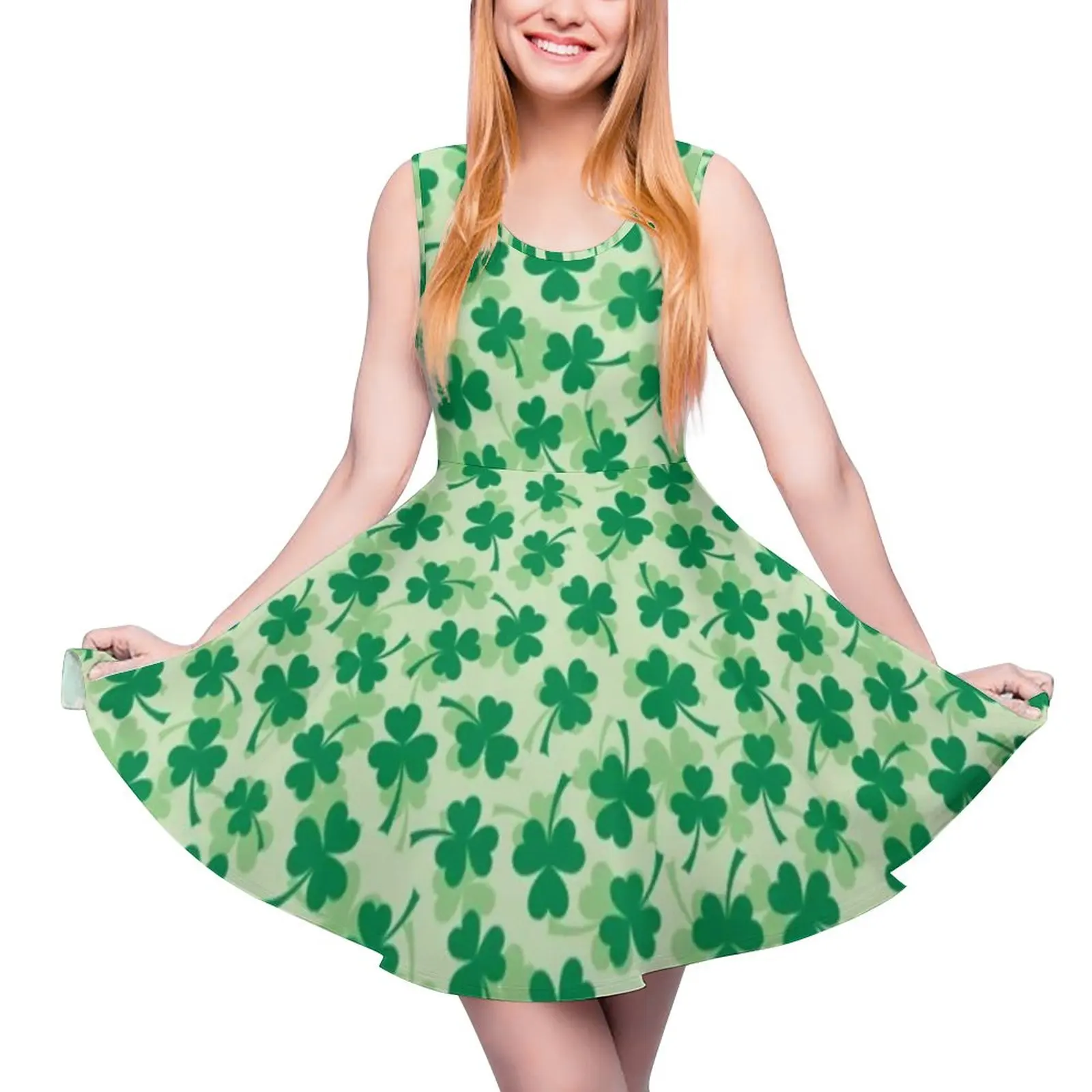 

Женское платье с принтом в виде листьев, размеры до 5XL