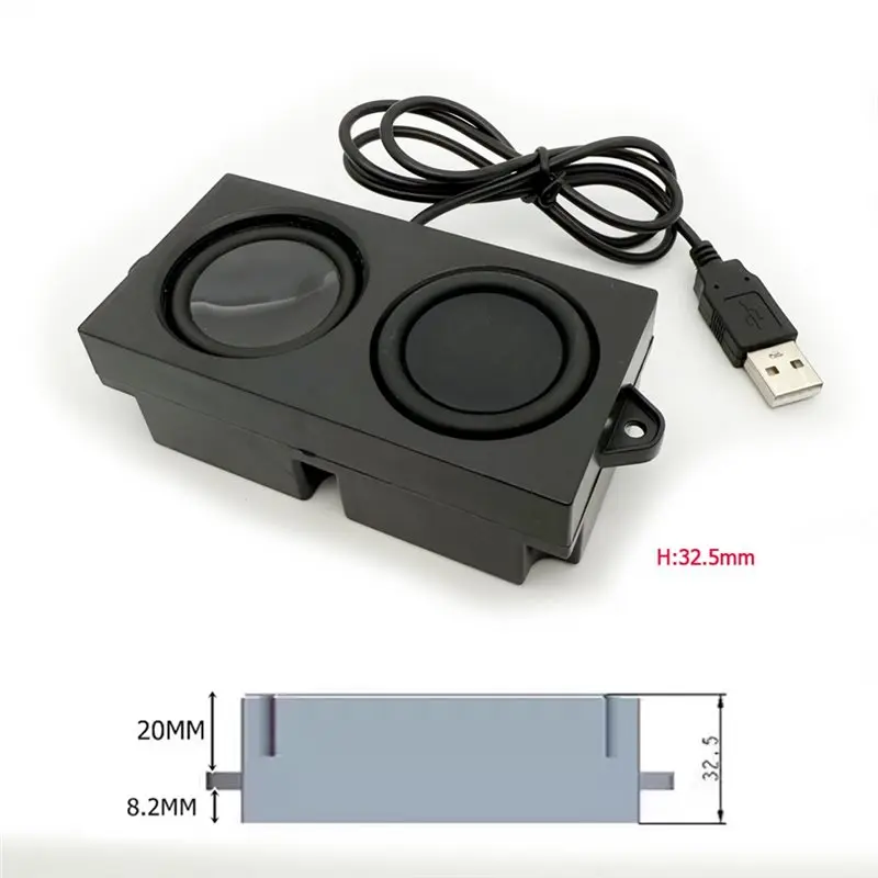 Фото Драйвер звуковой карты, совместимый с USB-динамиком 4 Ом 5 Вт для ноутбука, с функцией Plug and Play, для промышленного ПК, сабвуфер №5