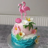 cute flamingo cake topper tropic party summer girl birthday wedding decor flamingo gifts hawaii hawaiian party decoration