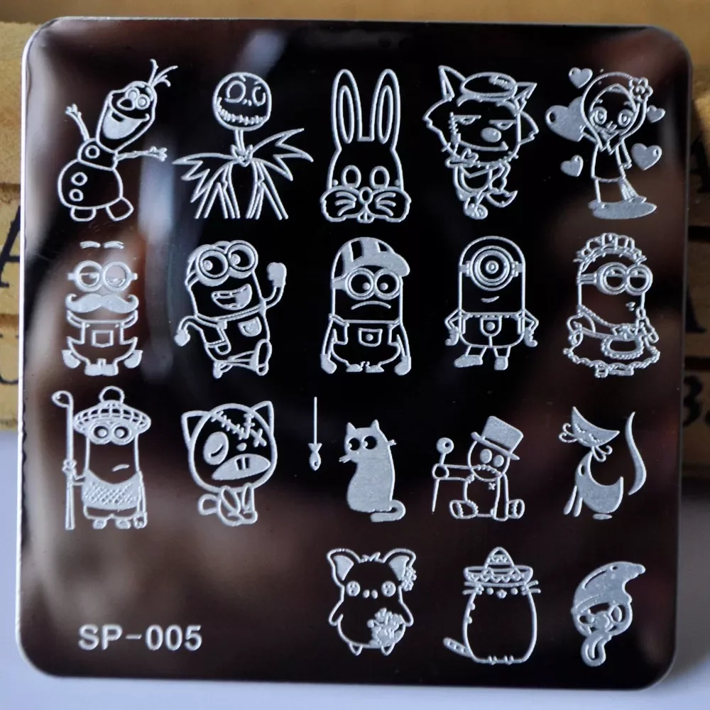 

Stamping Plates Cartoon Stamping Plate SP Design Nail Art Image Plate Equipment Stamp Stamping Plates Manicure Template