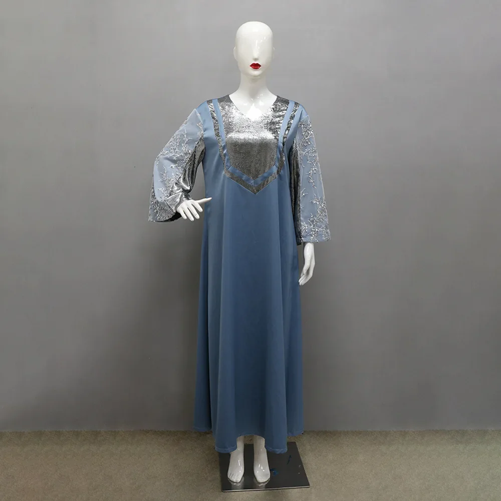 Мусульманская Абая для женщин вечерние платья кафтан с блестками исламские