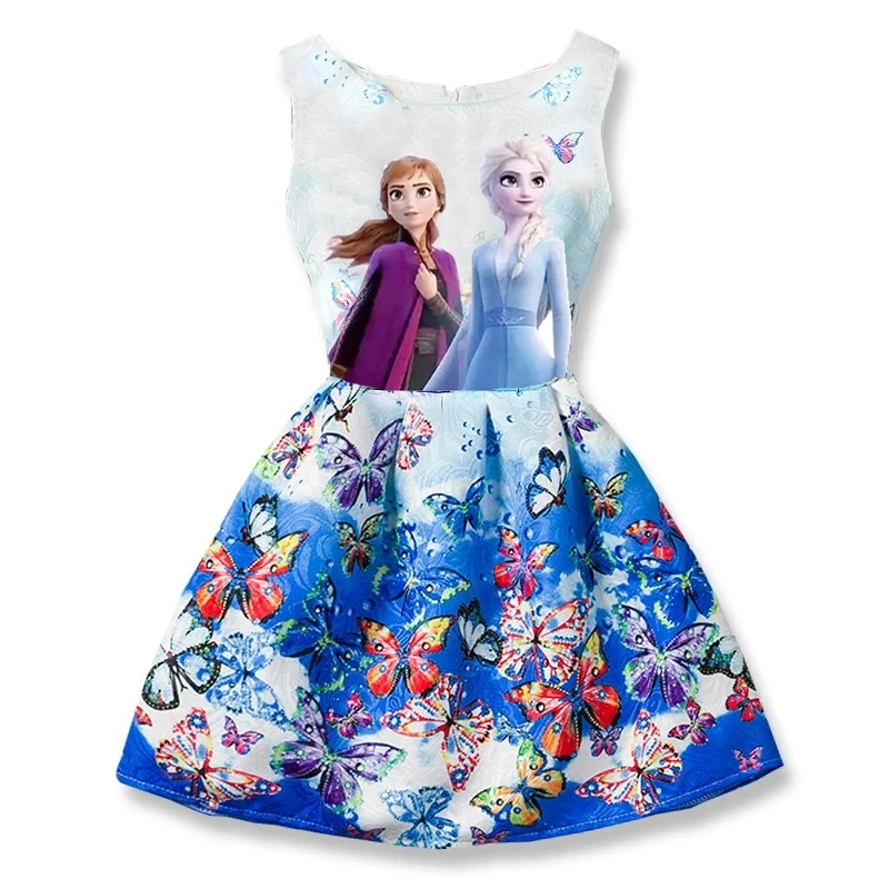 

Disney Frozen Dress Girls Party Snow Queen Cosplay Girl Princess Dress Anna Elsa Girl Clothing Birthday Vestidos Kids Costume