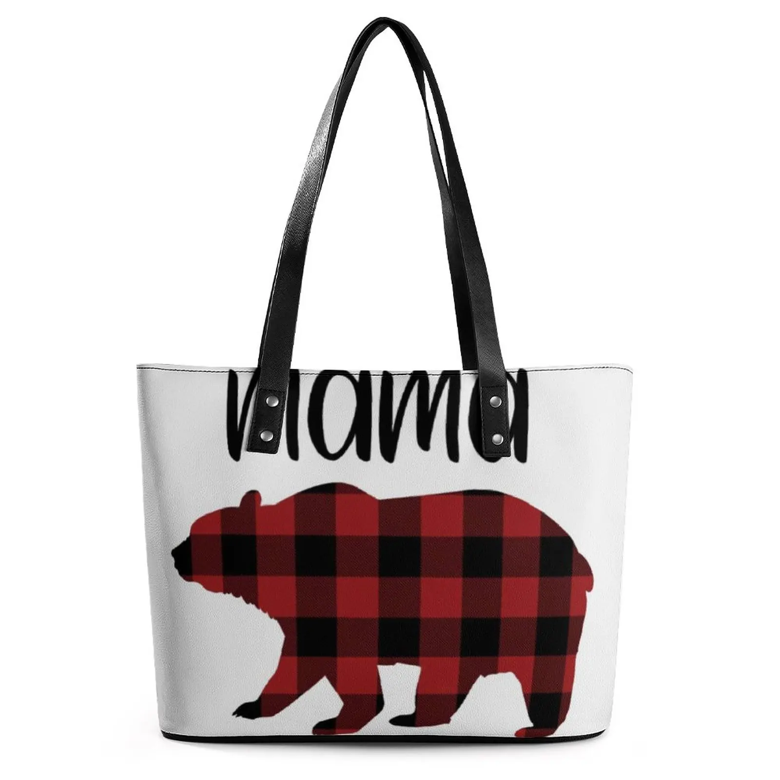 Сумка-тоут женская в красную клетку Стильная дизайнерская сумочка на молнии с