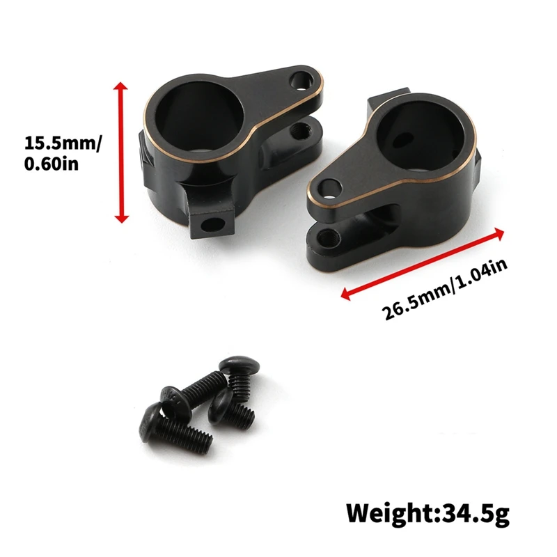 Латунное нижнее крепление для нижнего амортизатора с черным покрытием осевого