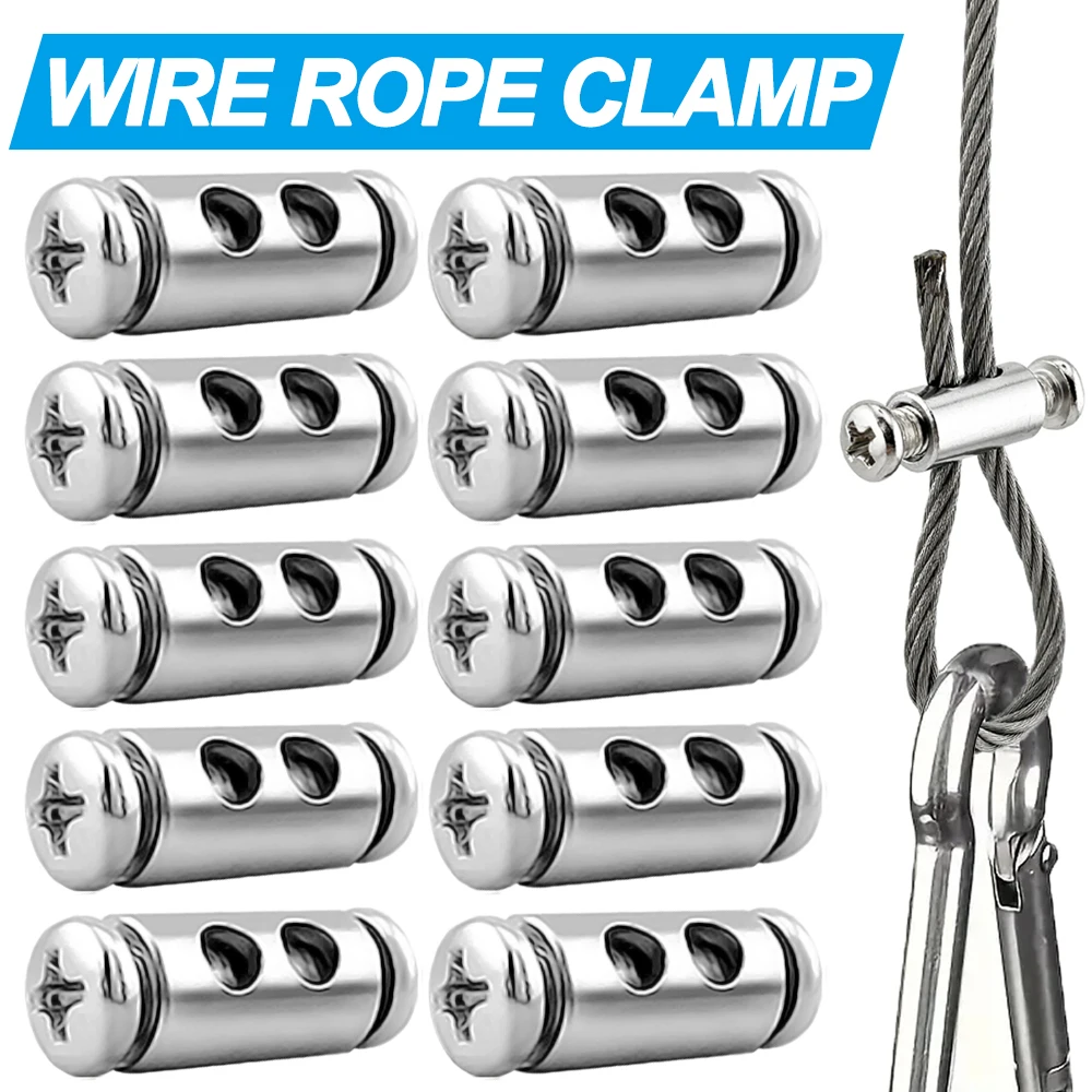 

10 шт. для 2/3 мм Регулируемый зажим для троса с двойным отверстием зажим для кабеля зажимы для резьбы зажимы для шкафчика крестовые винты Крестовая фурнитура Аксессуары