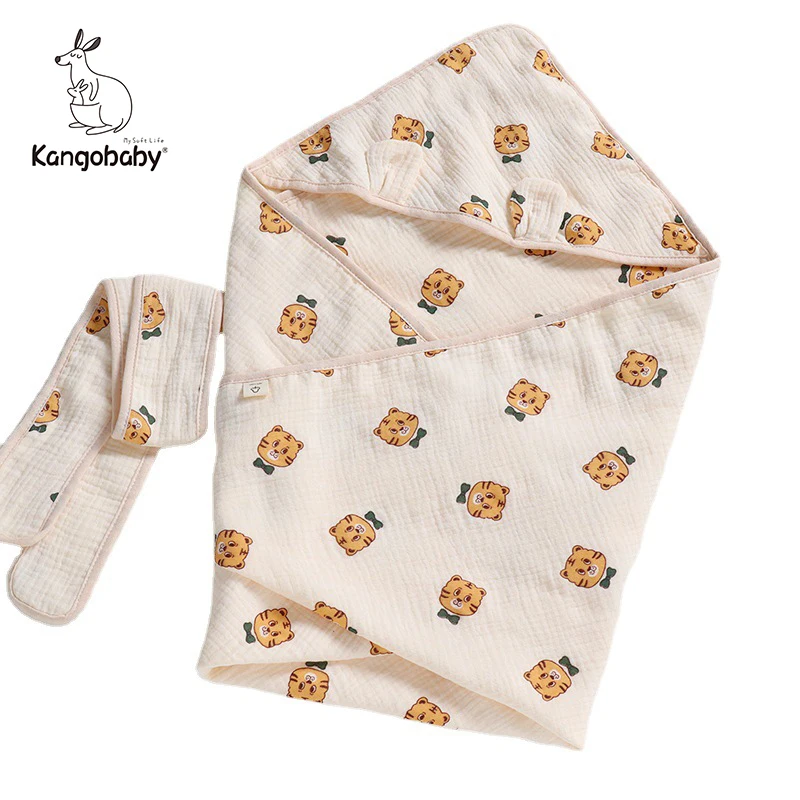 

Kangobaby #My Soft Life# Spring Summer 4 Layers 100% Cotton Anti-jump Baby Sleeping Bag Newborn Swaddle Blanket Infant Wrap