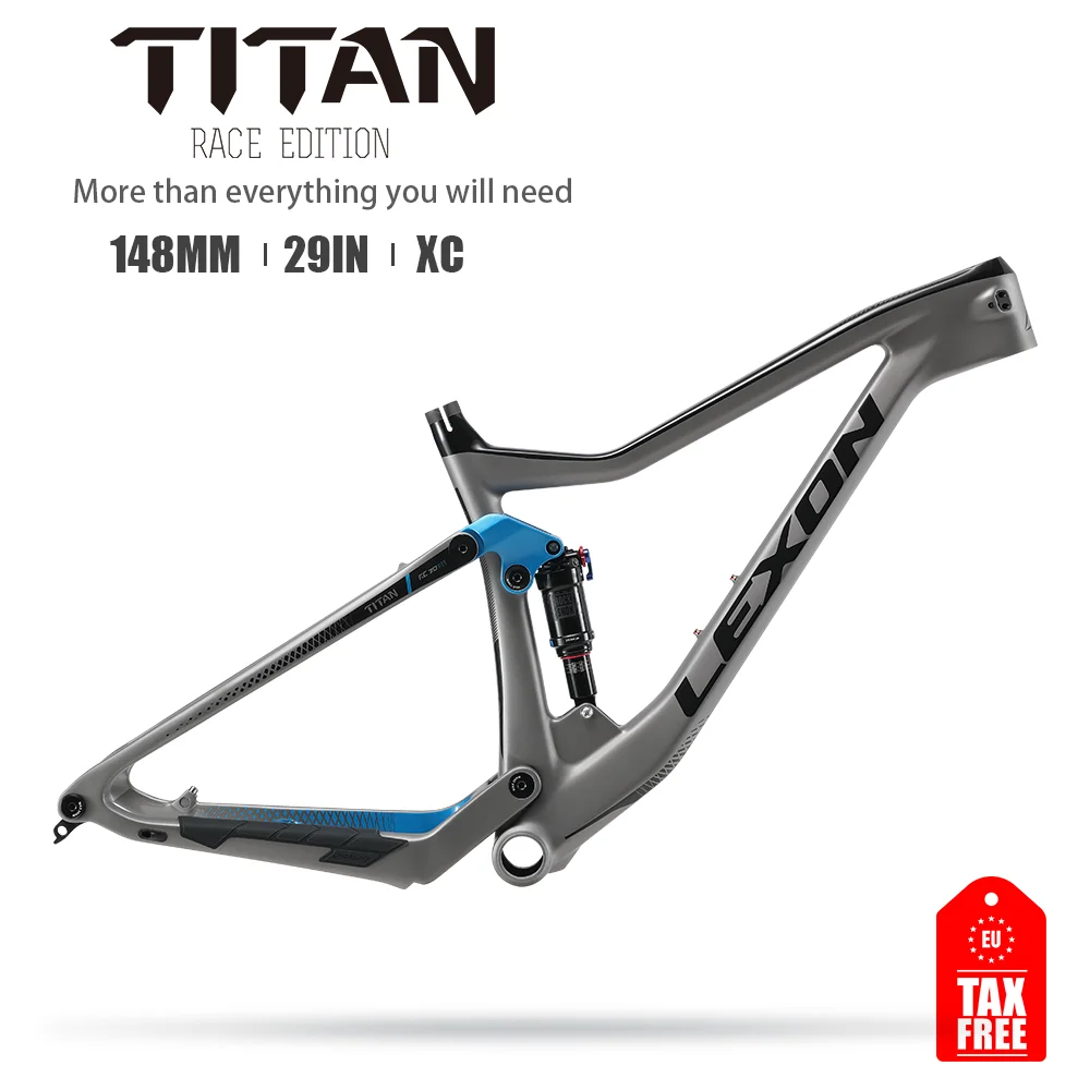 

2022LEXON Mountain Bicycle Frame XC Bike Frames Carbon MTB Full Suspension 29 Boost frame XC Cross Country Trial frame ROCKSHOX