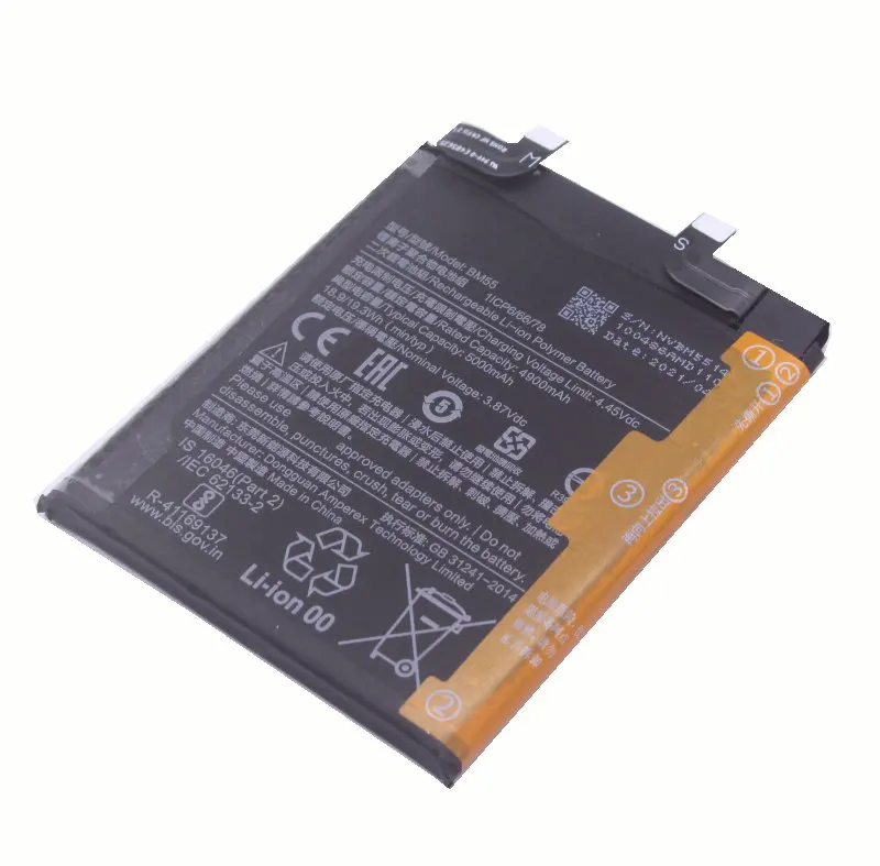 1 сменный аккумулятор 5000 мАч BM55 Вт-ч для Xiaomi Mi 11 Pro 11Pro Ultra