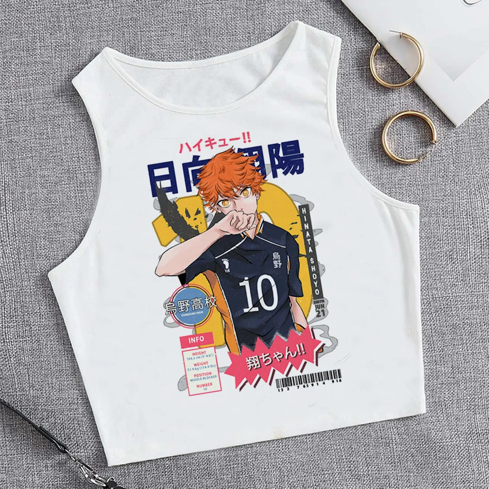 

Майка haikyuu, уличная одежда, красивый укороченный топ для девушек, кавайная футболка 90-х 2000 с