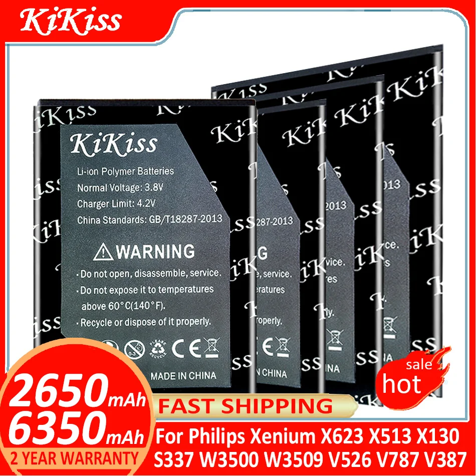 

Аккумулятор KiKiss для Philips Xenium X623 X513 X130 S337 W3500 W3509 V526 V787 V387 AB2000AWMC AB2000JWML AB2200AWML AB5000AWMT