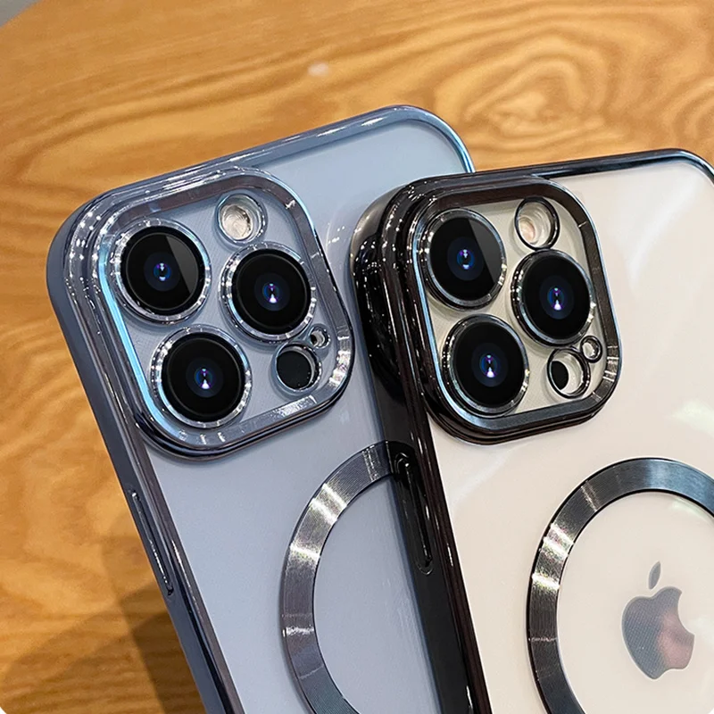 Роскошный противоударный чехол с прозрачным отверстием для телефона iPhone 11 12 13 14