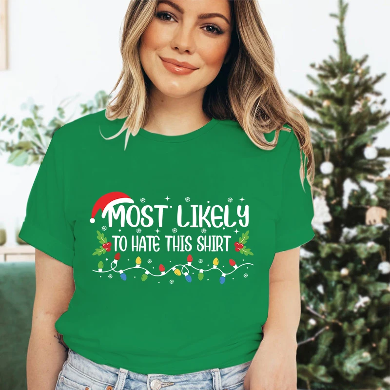 Одинаковые комплекты для всей семьи футболка рождественской вечеринки