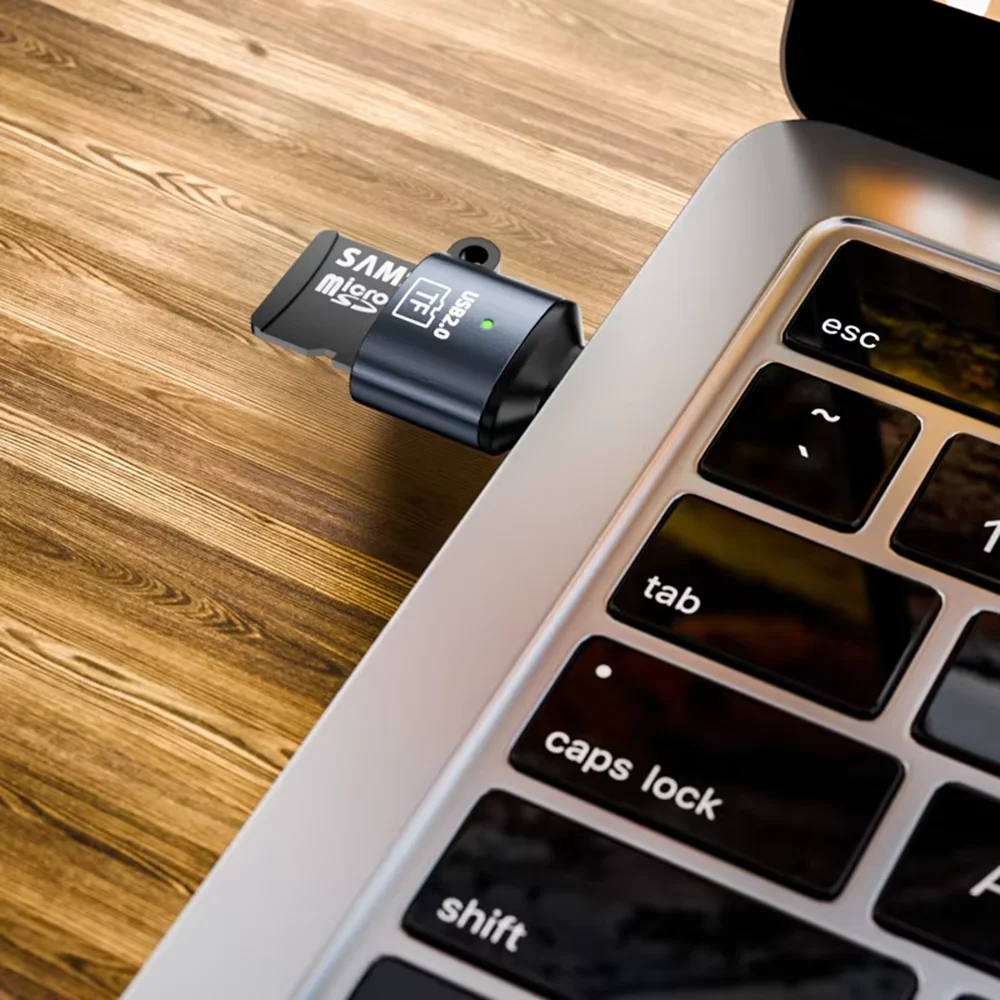 Фото Устройство для чтения карт памяти Type C/USB, USB 2.0, мини-адаптер для карт памяти TF Type C, высокоскоростной, для ПК, ноутбуков, аксессуары, устройство для чтения карт TF №4