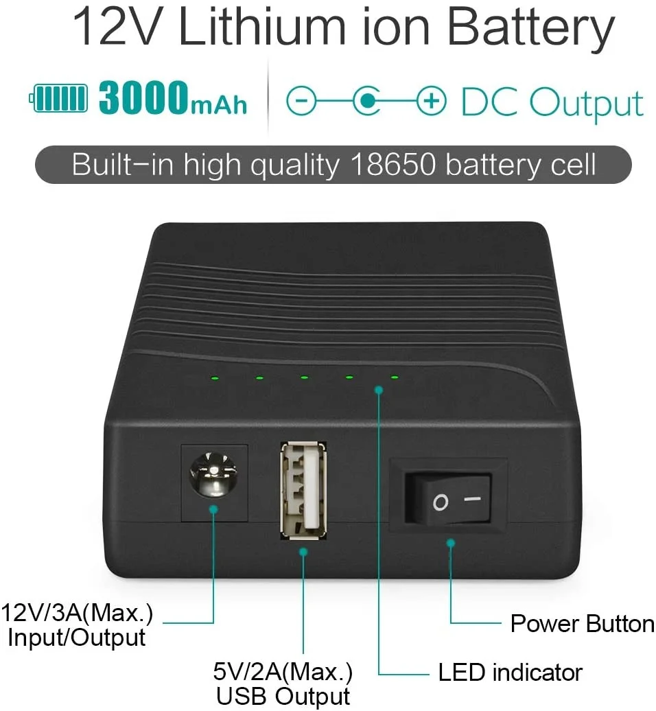 Литий-ионная аккумуляторная батарея TalentCell 12 В 3000 мАч с сертификацией CE ROHS FCC UN38.3