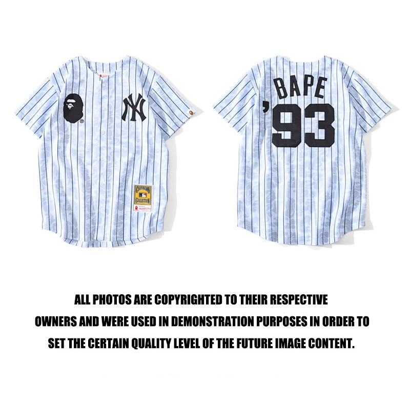 

BAPE Baseball Tee Shirts Light Blue Short Sleeve Cotton Men Women Sports Tops Male Print T-shirts 2022 Fashion Summer Clothes