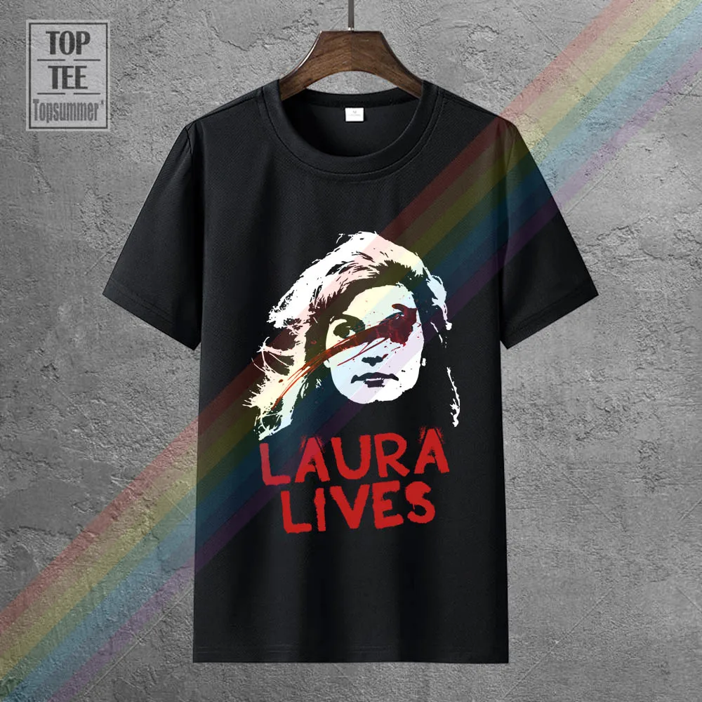 

Laura Lives Twin Peaks Tshirt Horror Skull Tee Shirt Retro Summer Top Skull T-Shirt Gothic Funny T-Shirts