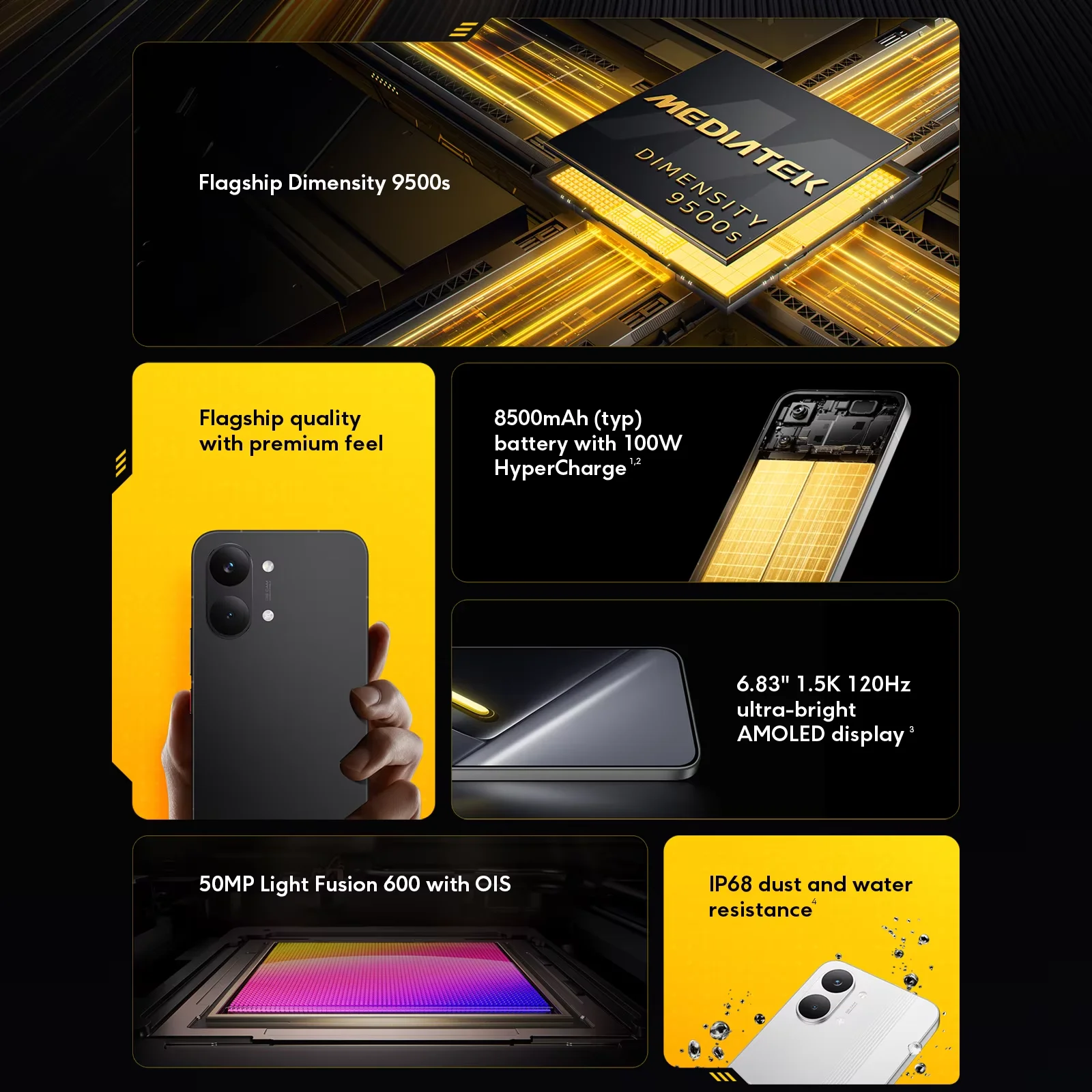 Фото Смартфон Xiaomi POCO X8 Pro Max Global Version с аккумулятором 8500 мАч, 6,83-дюймовым AMOLED-дисплеем 1.5K 120 Гц Ultra-Bright и процессором Dimensity 9500s №3