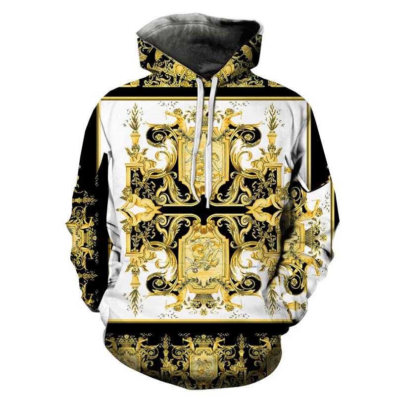 

Fashion Mans Hoodies 3D Luxury Printed Sweatshirts European Palace Printed Unisex Casual Kids Sweatshirt Oversized Jacket