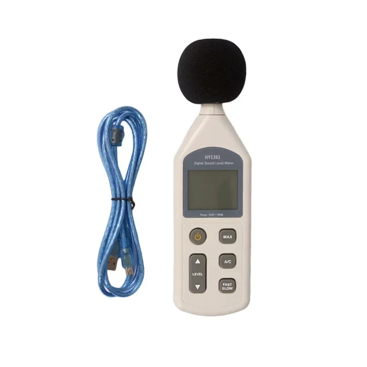 Цифровой шумомер HY1361 измеритель уровня звука с USB разъемом для подключения к