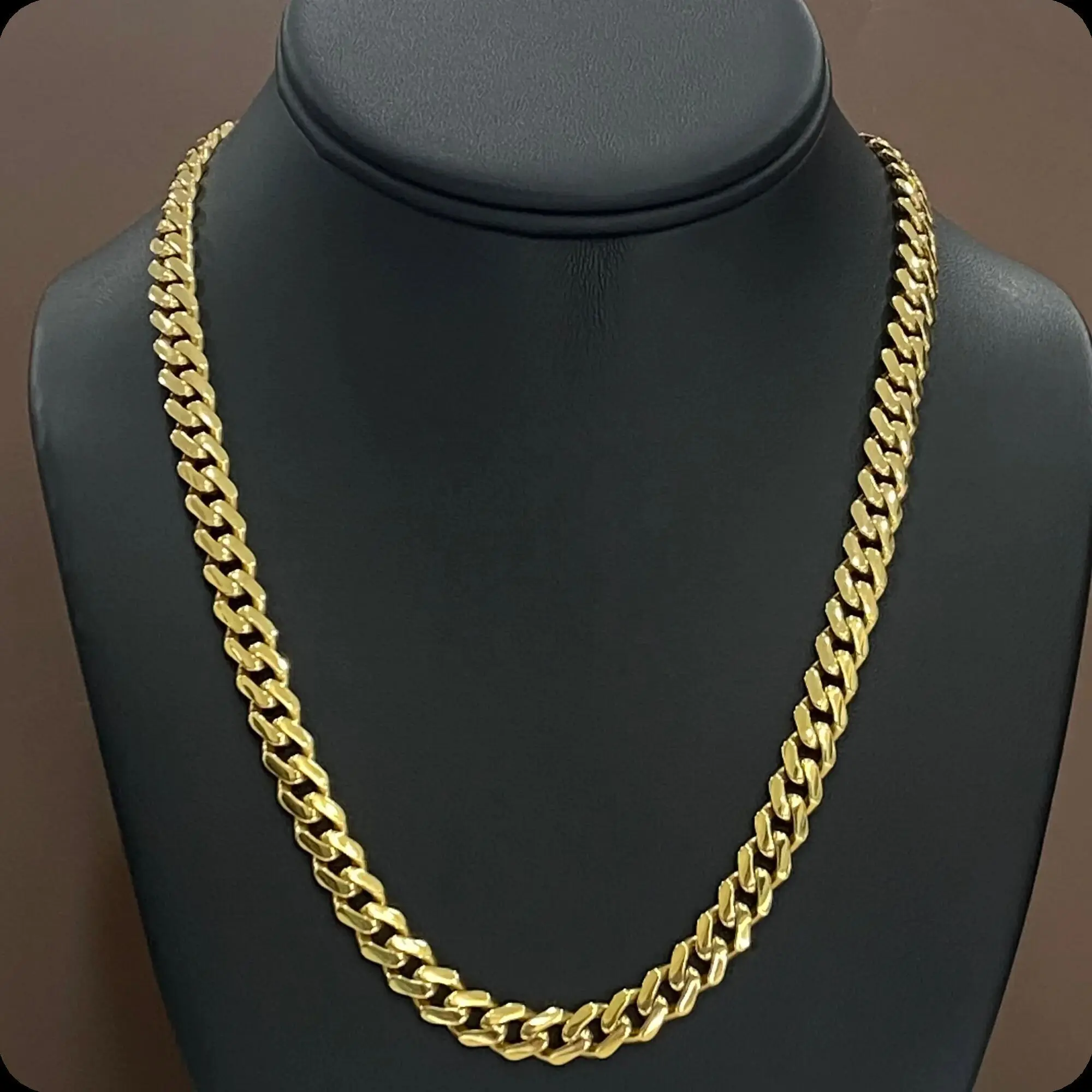 SPEEDIN Custom 6MM 8MM 10K 14K цельное золото из настоящего золота кубинская цепочка / 30гр 9 2 мм