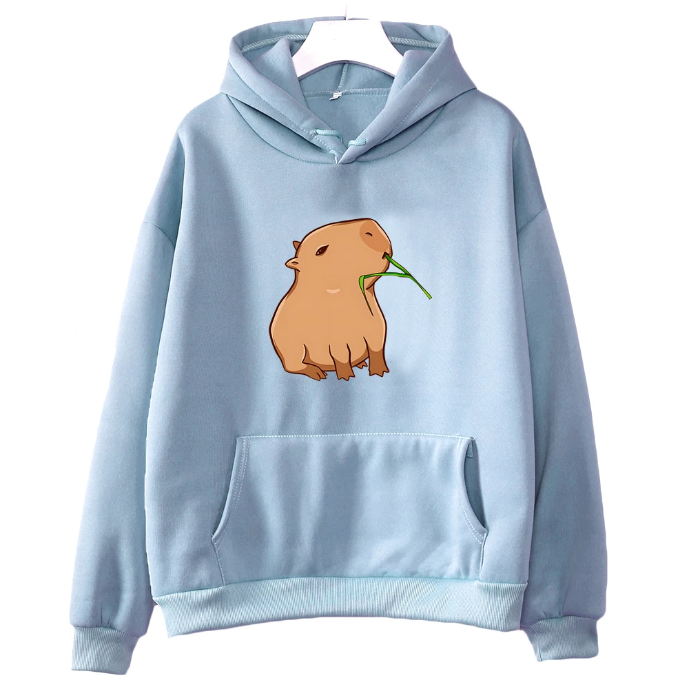 

Sweat à capuche imprimé Capybara pour femmes et hommes, sweat-shirt unisexe, dessin animé Kawaii, à la mode, graphique Harajuku