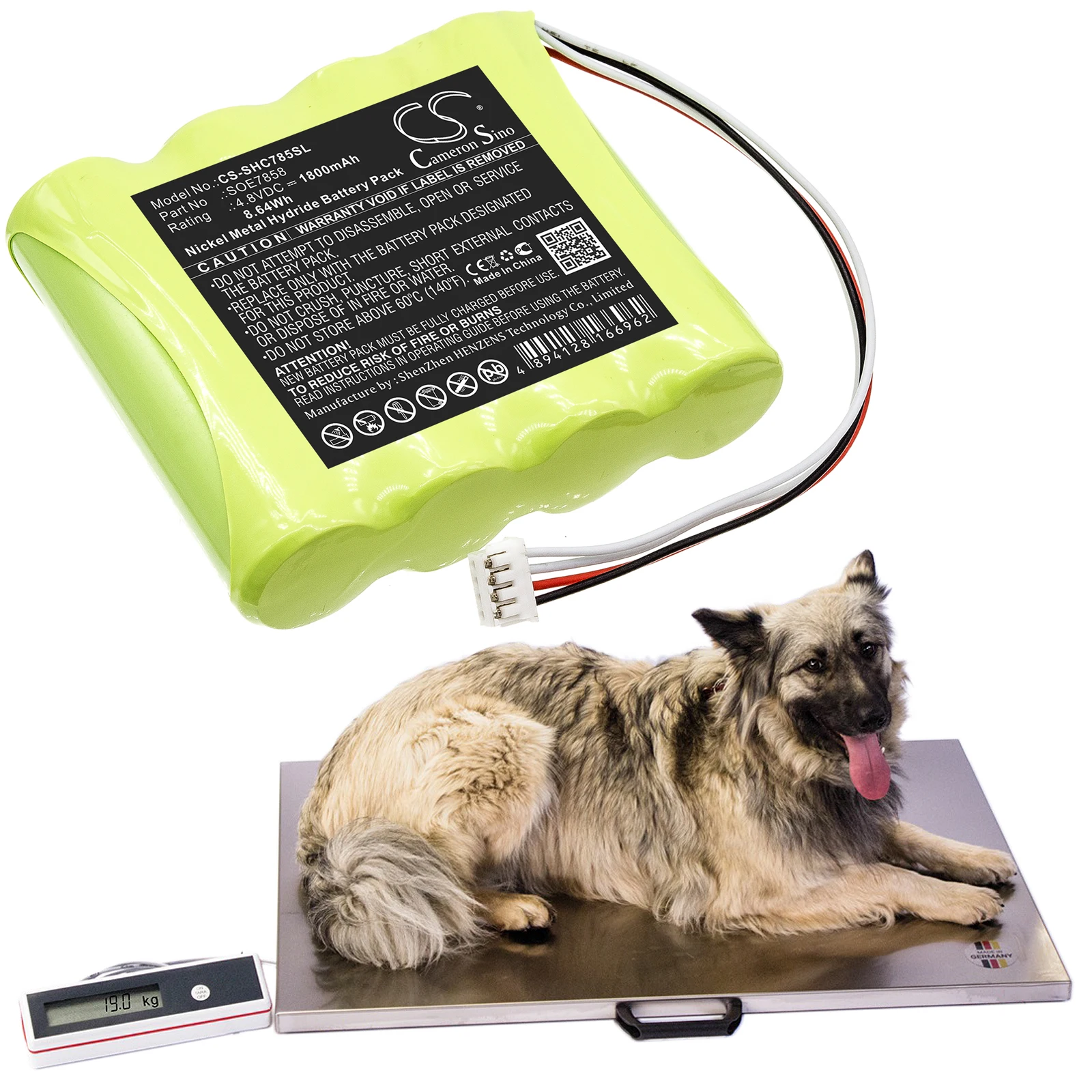 

Cameron Sino 1800mAh Battery For Soehnle Scale 7858 SOE7858