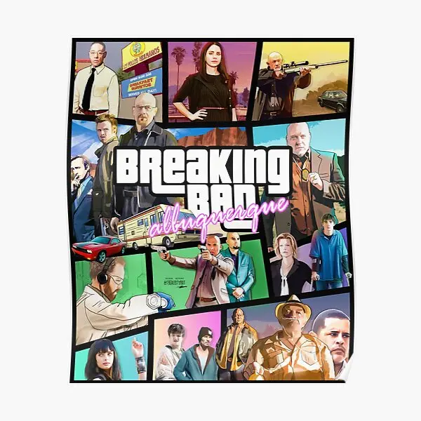 

Breaking Bad Albuquerque Gta Art Poster Wall Modern Decoration Room Decor Print Vintage Art Mural Painting Funny Home No Frame