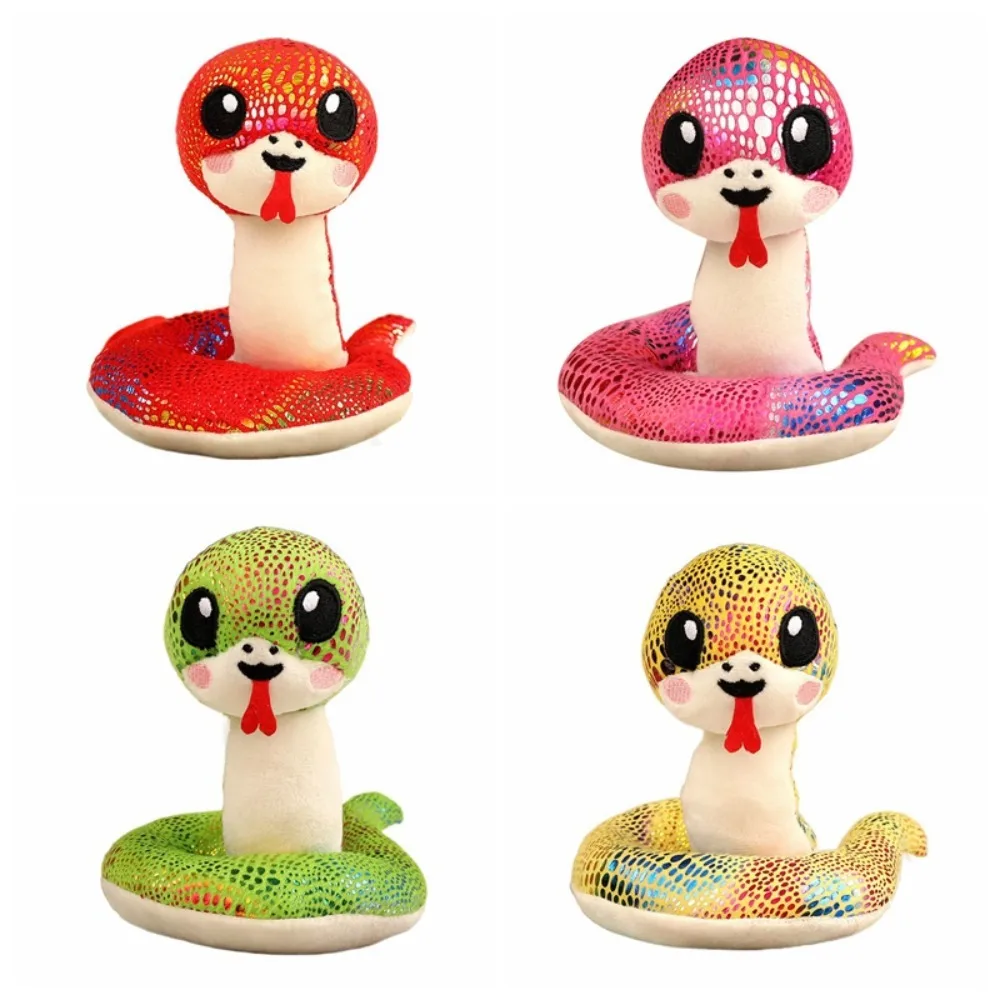 Стоячее плечо змея год плюшевая игрушка магнитная присоска удача