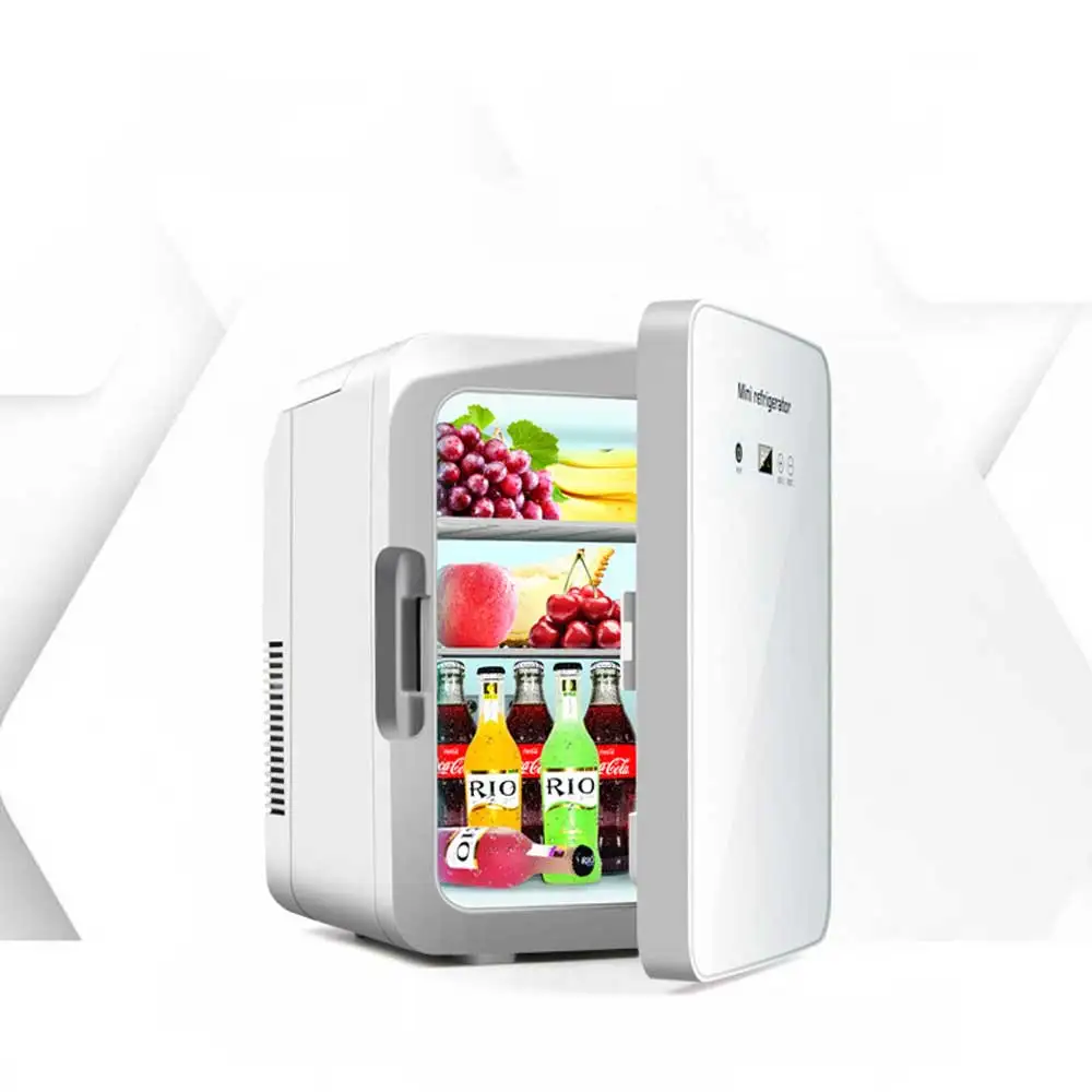 Car Refrigerator 12L Vertical Side Opening Portable Mini Beauty Refrigerator For Both Car And Home Use