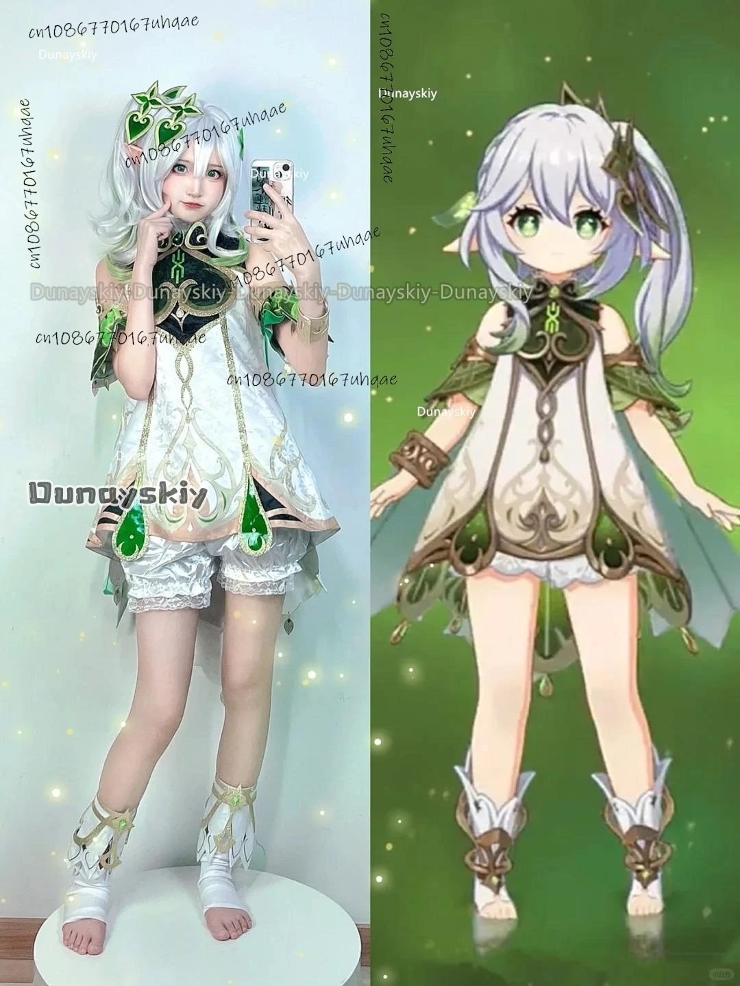 Nahida Genshin Косплей Игра Impact Lesser Lord Kusanali Cos Костюм с платьем Парик 2024Костюмы на