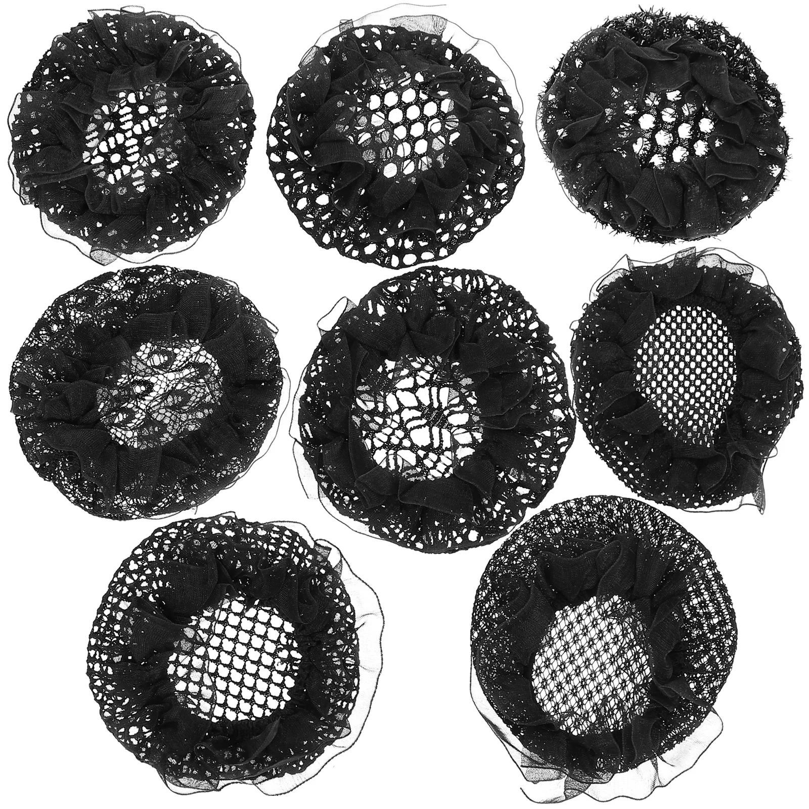 

Hair Bun Cover Net Ballet Netssnood Mesh Reusable Head Servicebonnetcrochet Dancers Buns Elastic Bandinvisible Bow Headdress