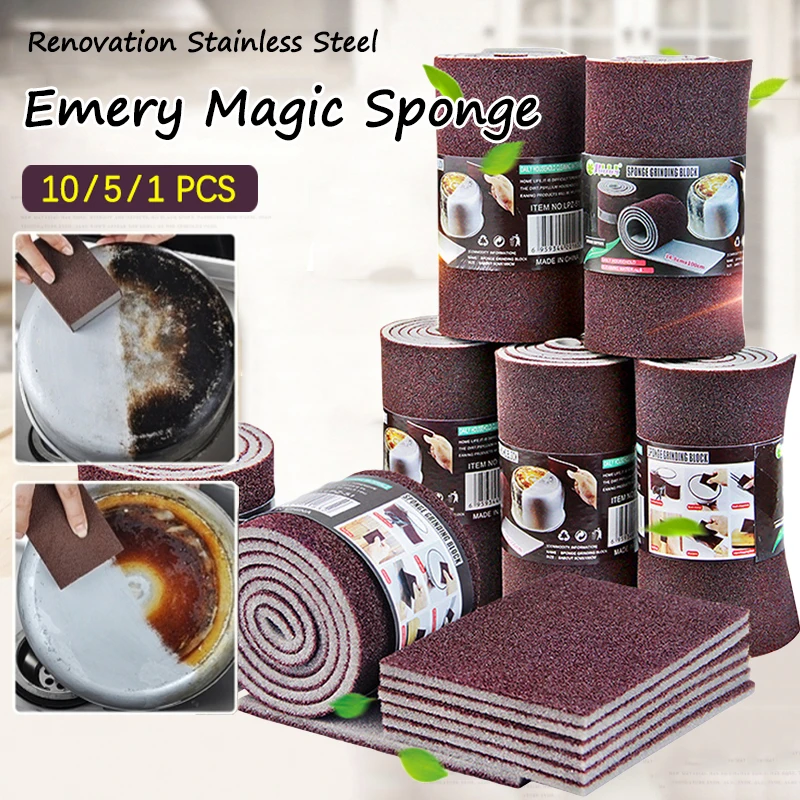 

Magical Melamine Sponge Carborundum Kitchen Sponge Eraser for Pan Pot Dish Sponges Kitchen Utensils Household Cleaning Items