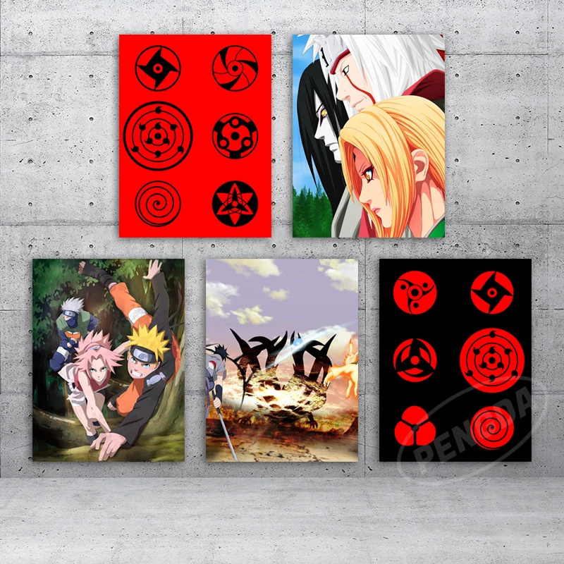 

Wall Art Poster Canvas Paintings Sasuke Uchiha Prints Animation Naruto Modular Home Decoration Modern Pictures For Living Room